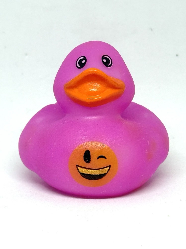 Pink Rubber Duck Face Winking 2” Ducky Bath Pool Jeep Toy