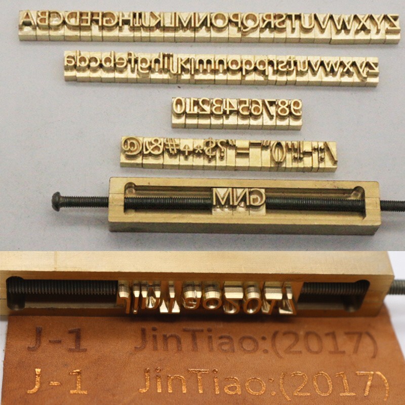 Movable Leather Letter Mold Custom Hot Stamping Alphabet Name Embossing