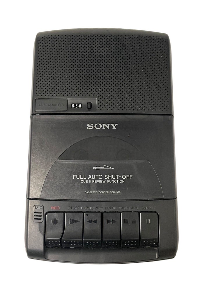 Sony Cassette Recorder Portable Tape Player TCM-929 VTG Tested