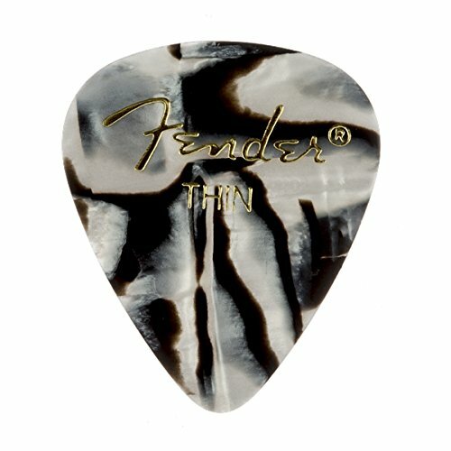 Fender 351 Premium Celluloid Guitar Picks - THIN, ZEBRA - 12-Pack (1 Dozen)
