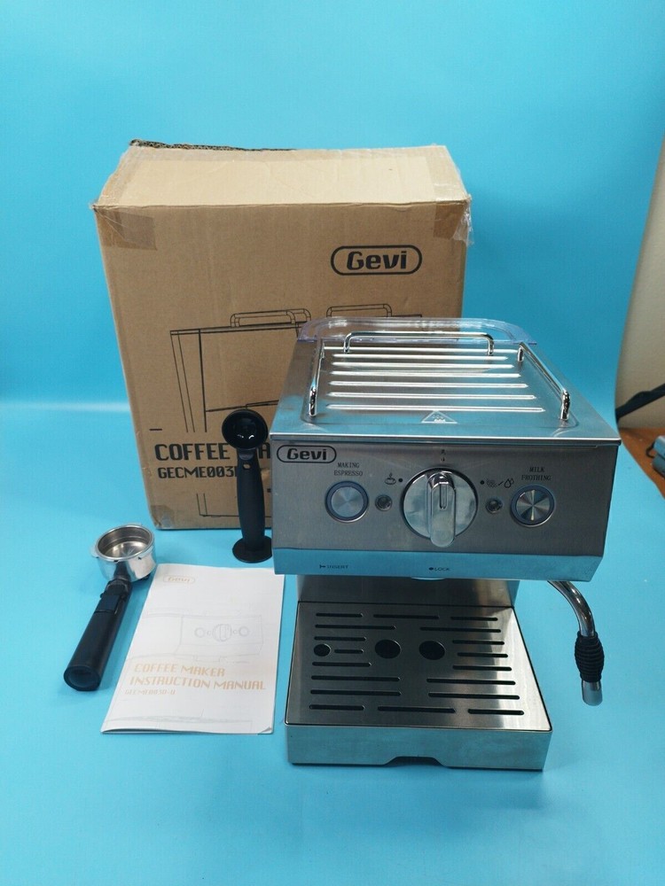 Gevi GECME003D-U Espresso Machine 15 Bar Coffee Maker 1.5L Water Tank 1050W