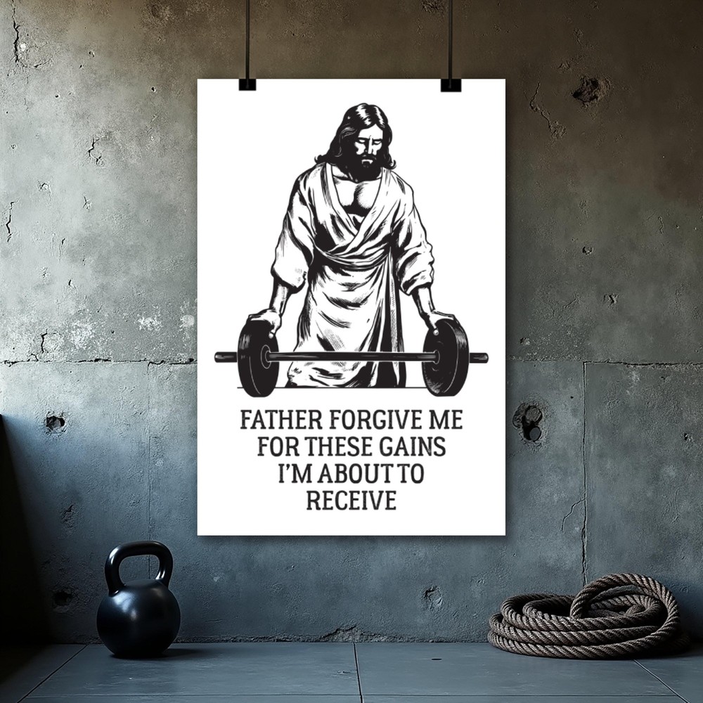 Gym Motivation Poster Fitness Wall Art with Inspirational Quote