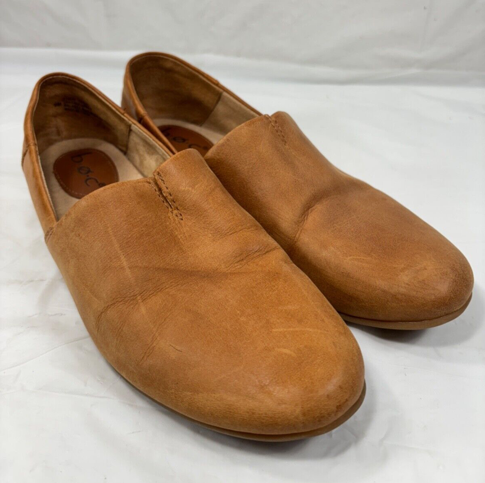 B.O.C. Born Creations Suree Tan Leather Flat Loafers Women's Size 9