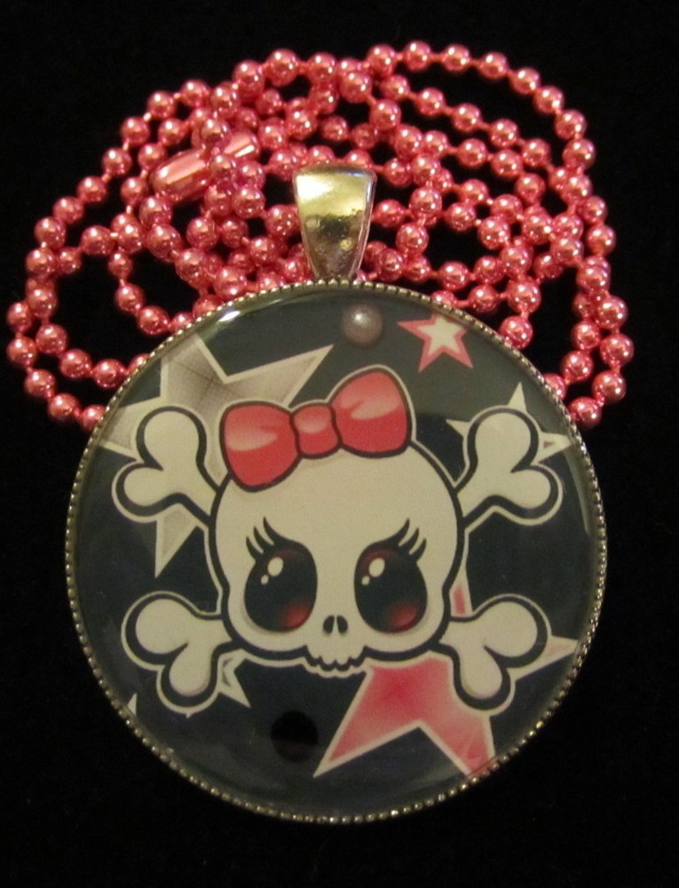 Sugar Skull Necklace Skullette - Handmade Resin