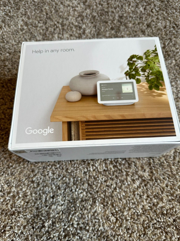 EMPTY BOX ONLY Google Nest Hub Display (2nd Gen) Google Assistant, Chalk