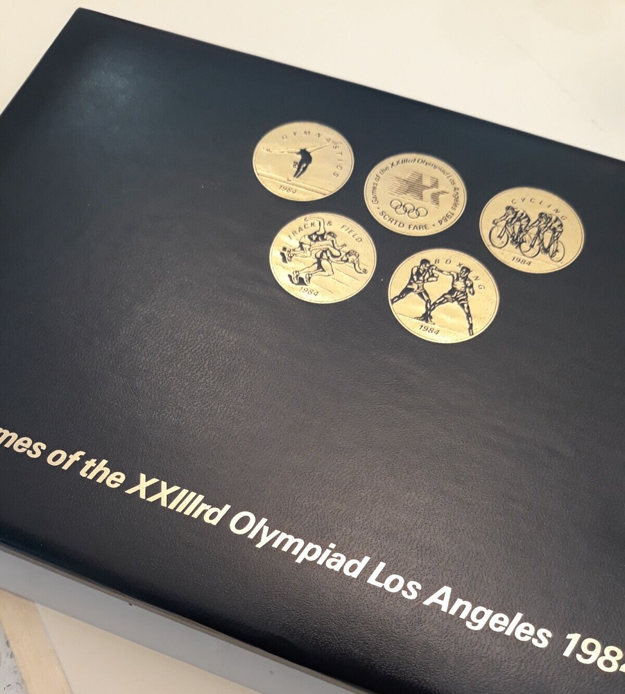 1984 Los Angeles Olympiad RTD Commerative Olympic Events Coin Token Set 24 Coins