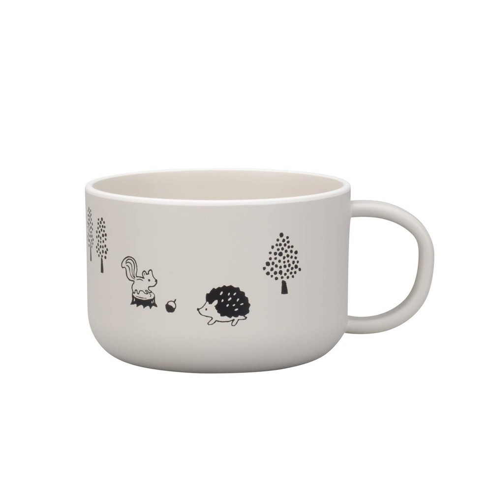 Miyamoto Sangyo Mug Forest Friends Abs Resin 0.15 Pound Grey
