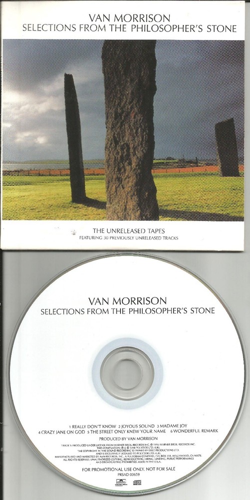 VAN MORRISON Rare 6TRK SAMPLER RARE UNRELEASED trx CARD SLEEVE PROMO DJ CD 1998