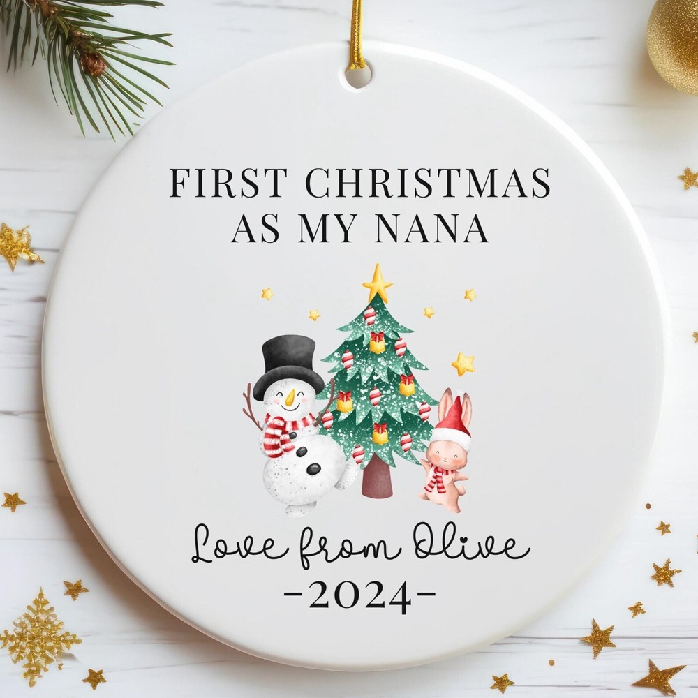 First Christmas as Grandma - Baby's First Christmas Keepsake Ornament