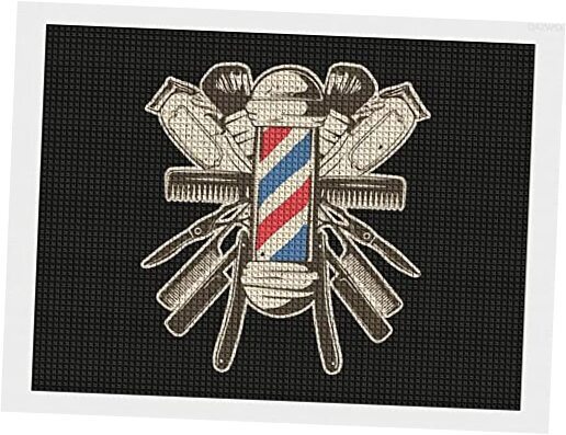 Barber Accessories Hairdresser Beard Hairstyle DIY 5D Diamond Painting Drawing