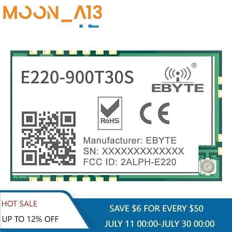 IOT Wireless LoRa Module RSSI ISM 868MHz 915MHz 30dBm Module LoRa Spread FSK SMD-image