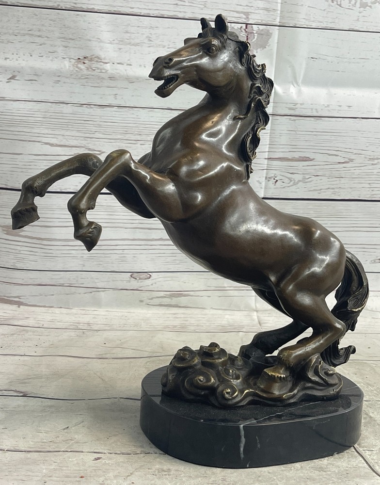Rearing Stallion Horse Bronze Sculpture Statue Equestrian Horses Decor Artwork