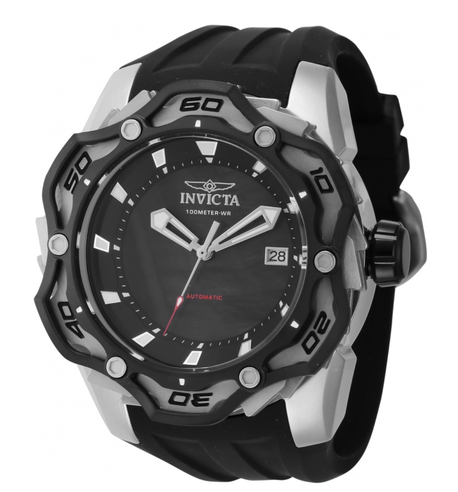 Invicta Ripsaw Automatic Men's 50mm Black MOP Dial Silicone Watch 44098