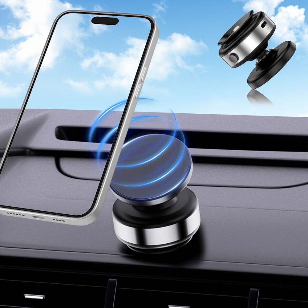 2024 Magnetic Car Phone Mount with Vacuum Suction & 360° Rotation  