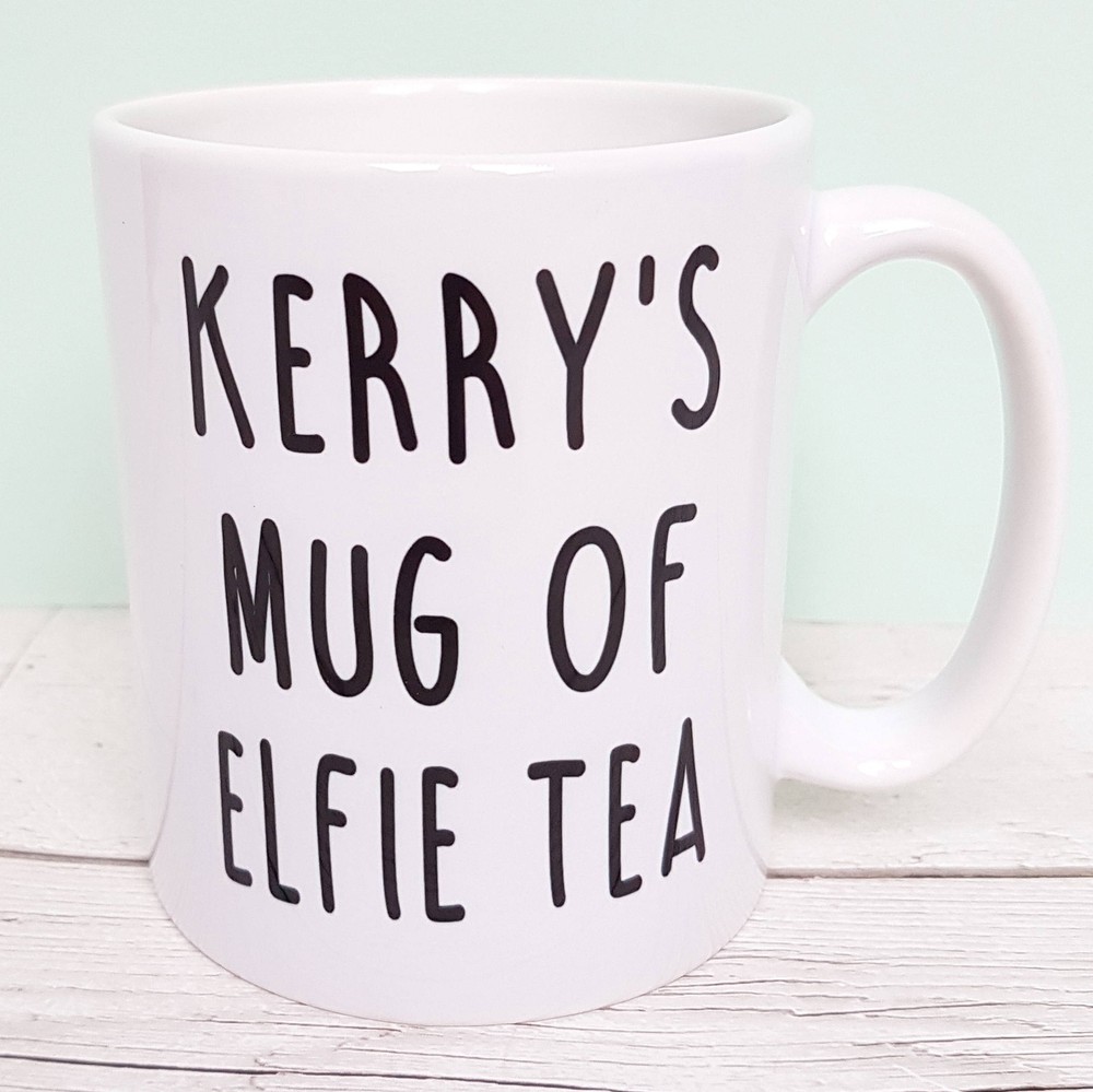 Personalised Selfie Elfie Mug Personalised Christmas Mug Custom Design Mug