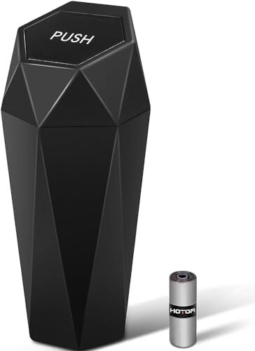 Car Trash Can with Lid - Pack, Mini Essential Car Accessories for 1 Black