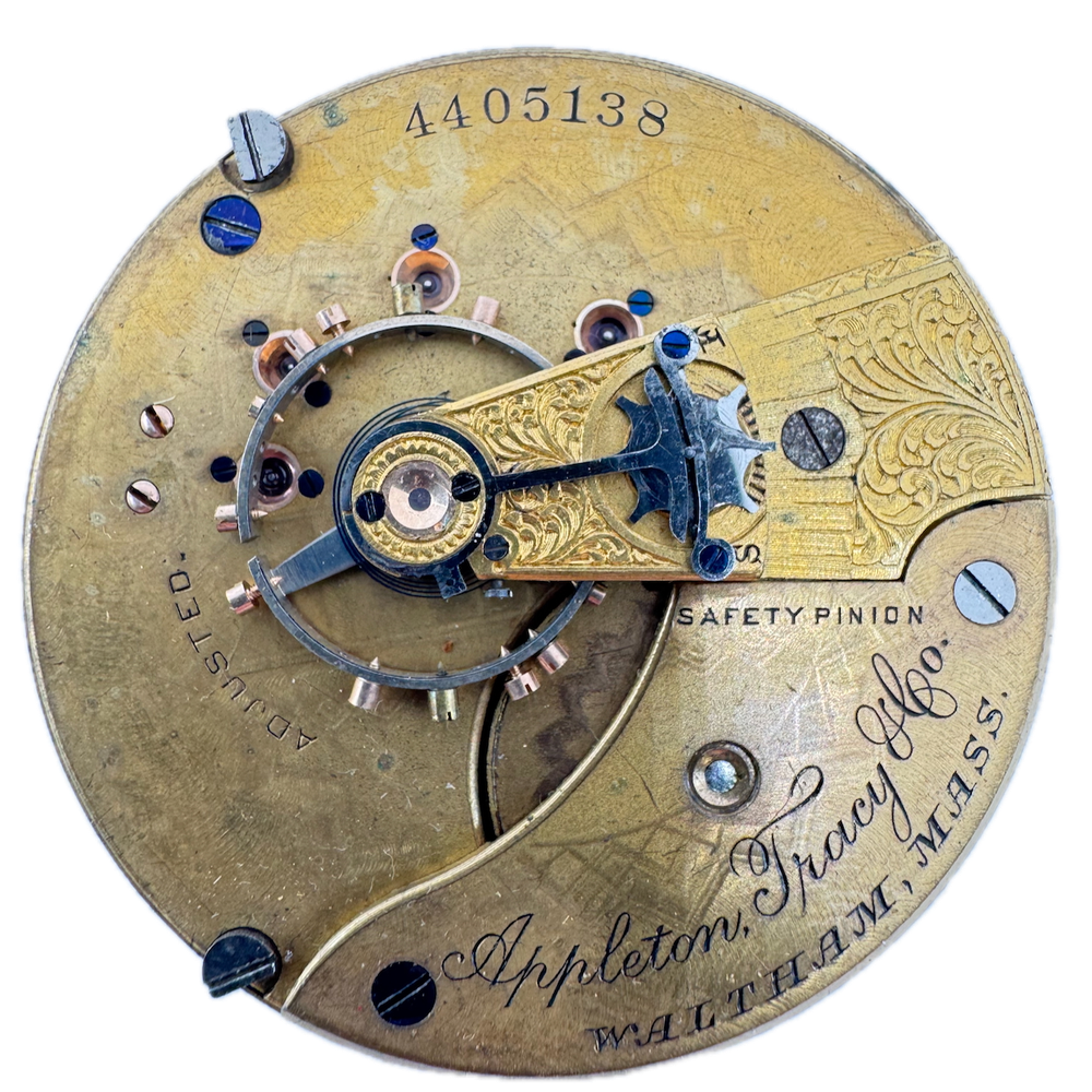 Antique 1890 Waltham Appleton Tracy 15 Jewel Hunter Pocket Watch Movement 18s
