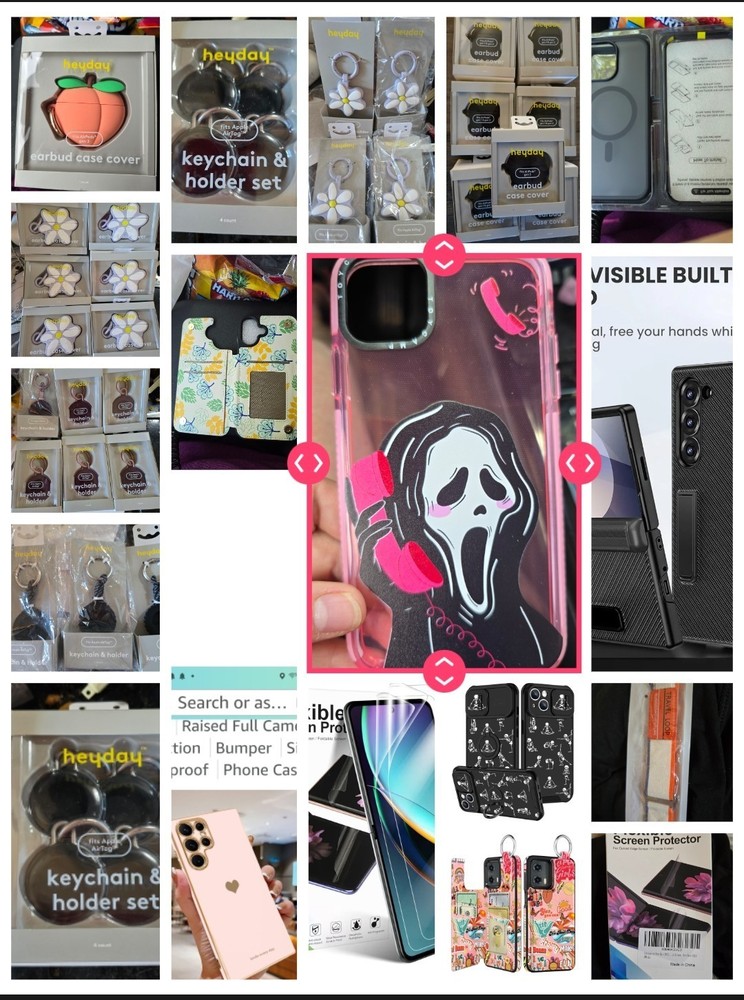 76-Piece Bulk Phone Accessories Set with Earbud & AirTag Covers