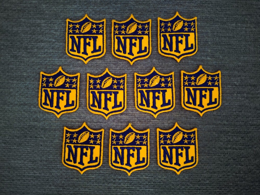 10 pcs LOGO YELLOW NFL Sport Team Badge Patch Iron on Embroidered  Sew on