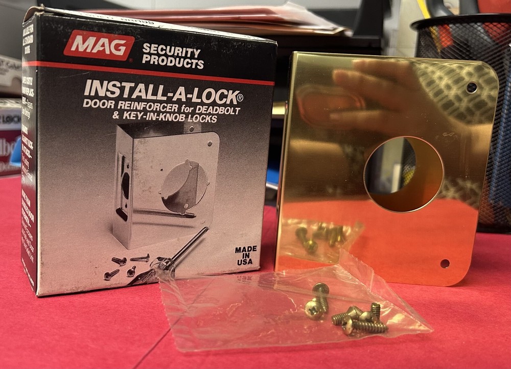 MAG Install-A-Lock Door Reinforcer for Deadbolt and Key-In-Knob Locks 6-Pack