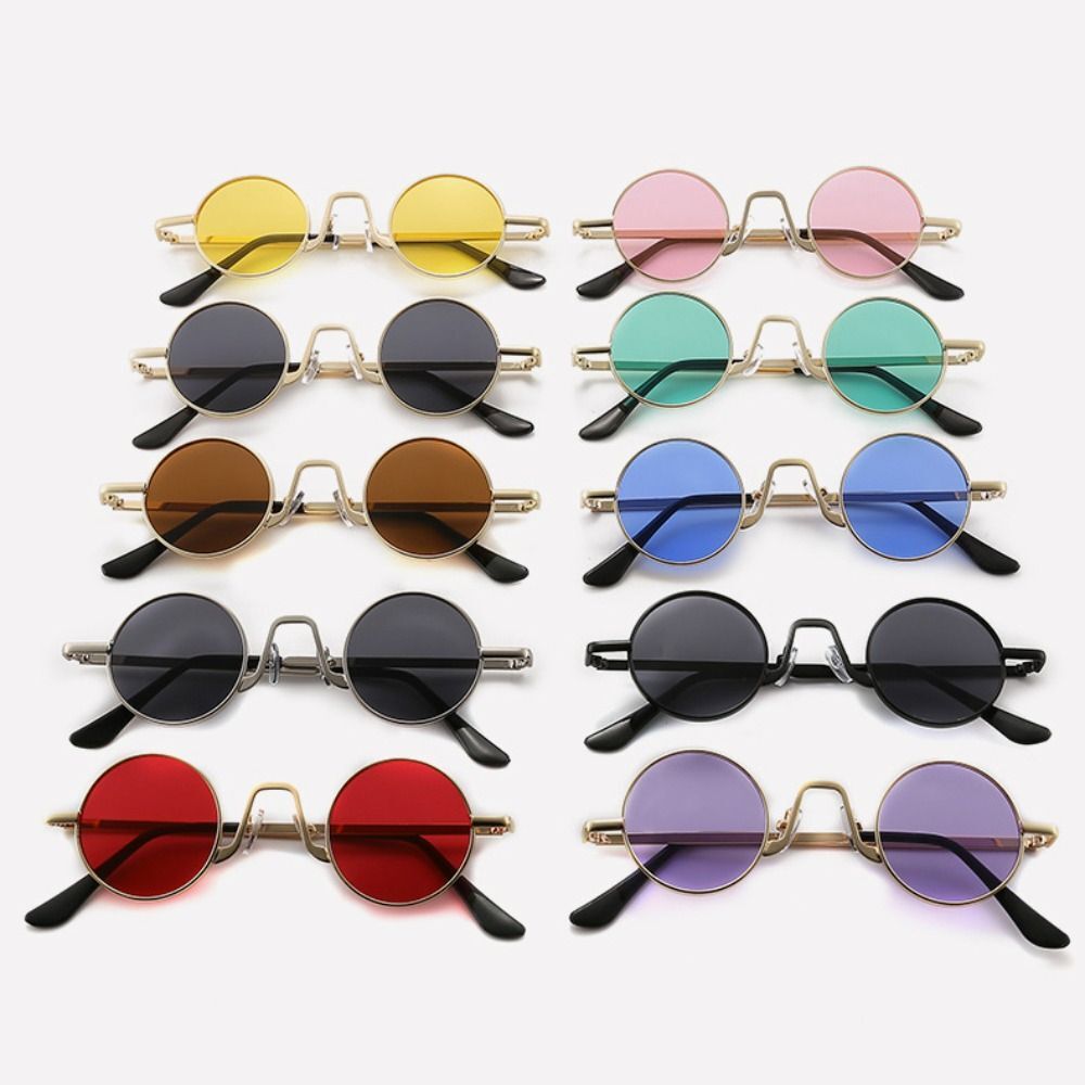 Stylish Round Small Sunglasses for Party Beach Travel Street Fashion  