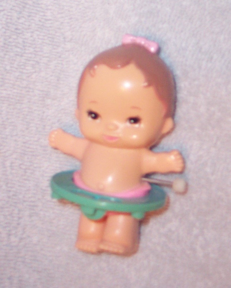Wind-up Walking Baby with Walker Toy Tomy 1977 NTLC Works Broke