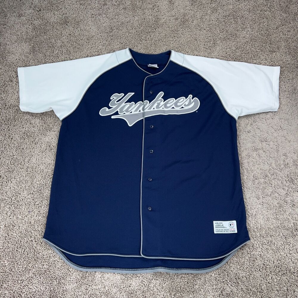 New York Yankees Jersey Mens XL Blue White True Fan Alex Rodriguez MLB Baseball