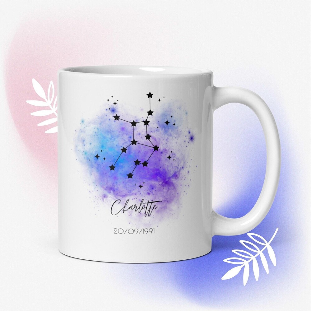 Custom Virgo Zodiac Constellation Mug - Personalized Gift Idea  