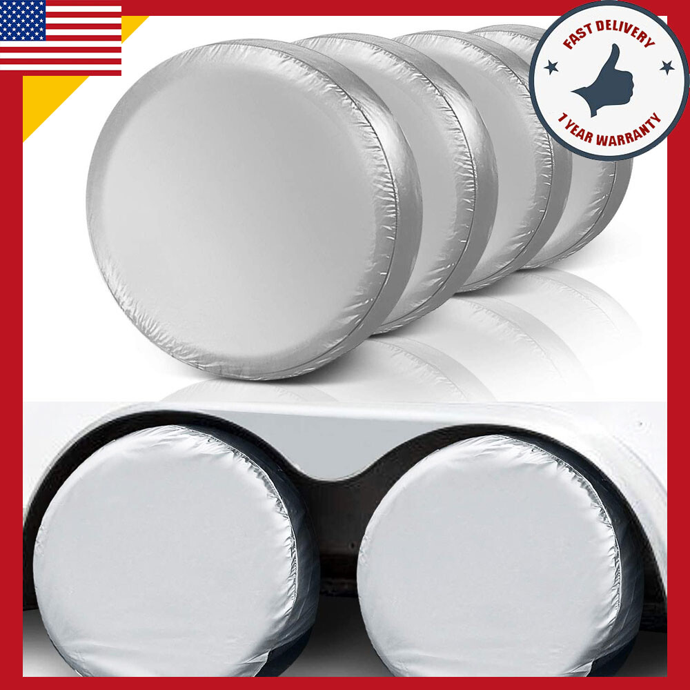 Waterproof Tire 4pcs Set Covers Wheel&Tyre RV Trailer Camper Sun Protector 28