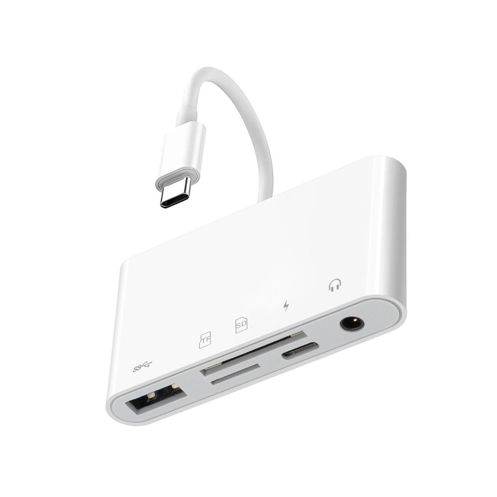 5 in 1 Type C Memory Card Reader For Micro SD SDXC CF SDHC OTG Flash Drive