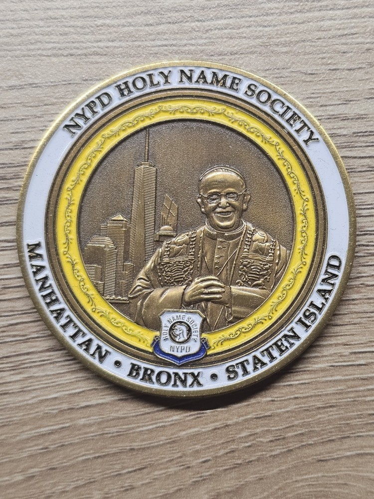 NYPD Holy Name Society 2015 Papal Visit Police Challenge Coin FREE SHIPPING-image