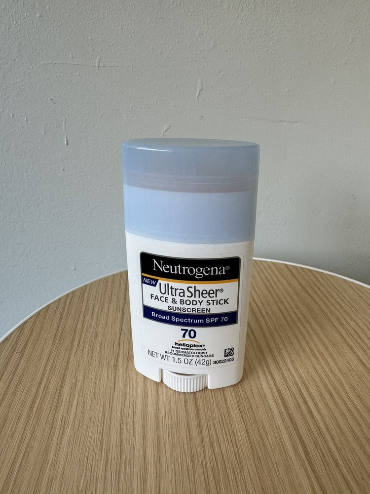 Neutrogena UltraSheer SPF 70 Sunscreen Stick for Face & Body 1.5oz Broad Spectrum Protection