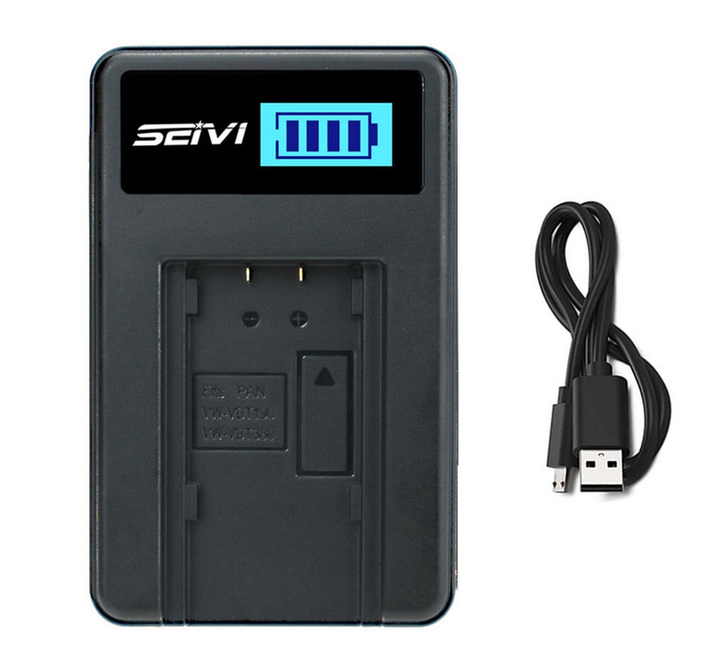 Battery Charger For Panasonic HC-V110EB-K, HC-V110EG-K, HC-V110EP-K Camcorder