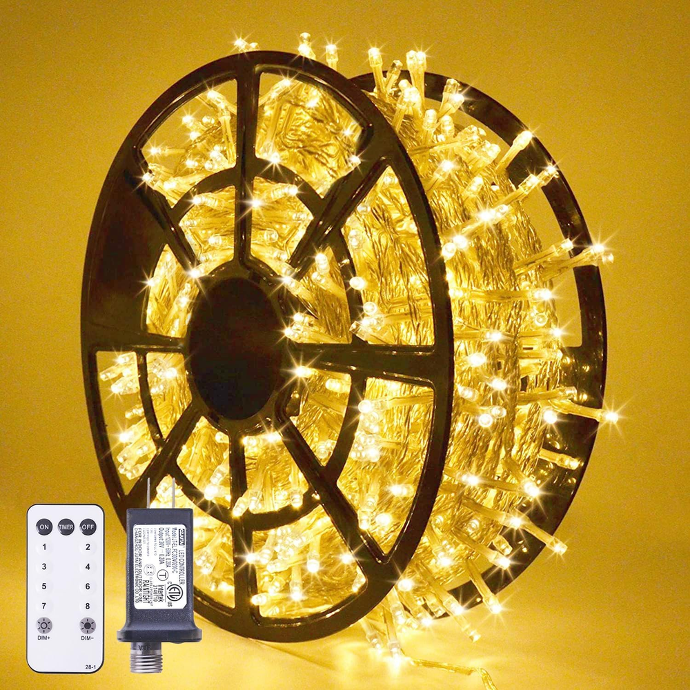 168FT 600 LED Christmas Lights Outdoor Waterproof 8 Modes Indoor Christmas Strin