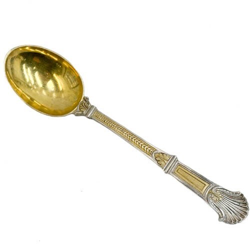 Papal States Italian Parcel Gilt Silver Spoon-image