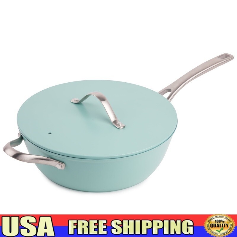 Non-Stick Chef Pan Set with Steamer Basket Durable Induction Safe Cooking Essential