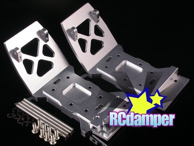 ALUMINUM FRONT & REAR LOWER SKID PLATE S FOR HPI MINI SAVAGE XS FLUX ALLOY