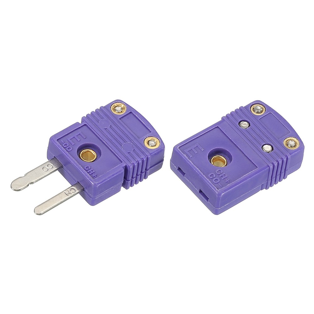 E Type Thermocouple Wire Connectors Male Female Plug Adapter 220°C
