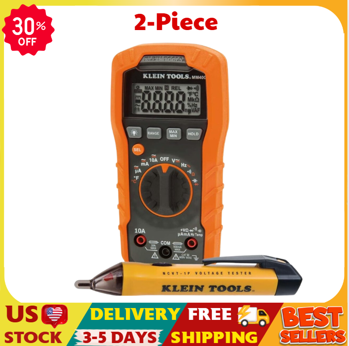Klein Tools 80117 Multimeter Kit: Digital Multimeter, Voltage Tester Penlight (2