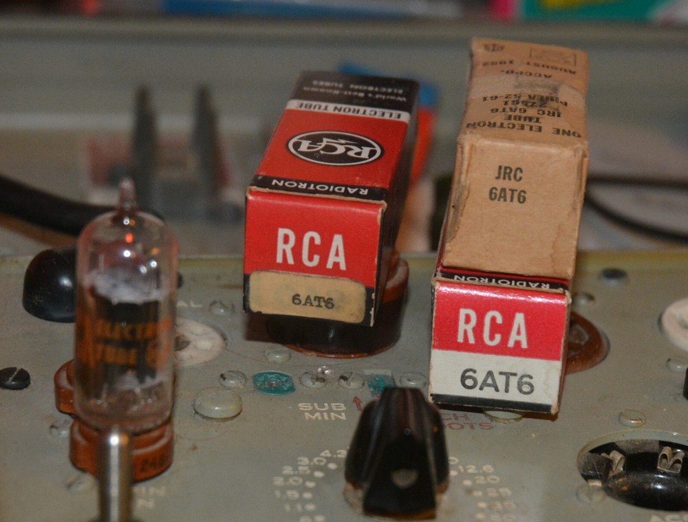 3 RCA 6AT6 Vacuum Tubes - Tested Good on TV-7D/U Tester