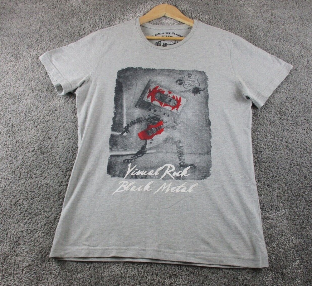 Visual Rock Black Metal Graphic T Shirt Tee - Large - Evo Kiss Radio Unique-image