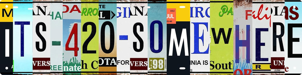 Man Cave Decor It'S 420 Somewhere Metal Tin Sign Funny Street Signs