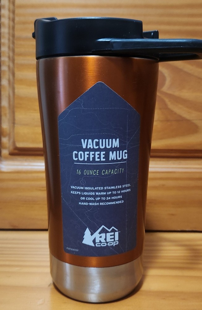 REI Co-op Stainless Steel Vacuum Coffee Water Travel Bottle NEW tag w Lid 16oz