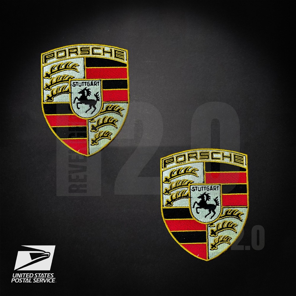 Buy 1 Get 1 Porsche Embroidery Patch 4.5 Inch Iron On Sew On - Ship From USA