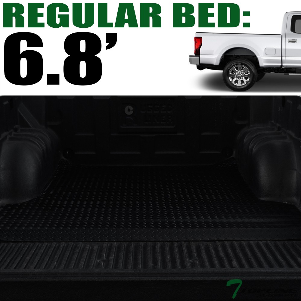 2017-2024 Ford F250 F350 6.75ft Bed Mat - Heavy Duty Black Rubber Liner