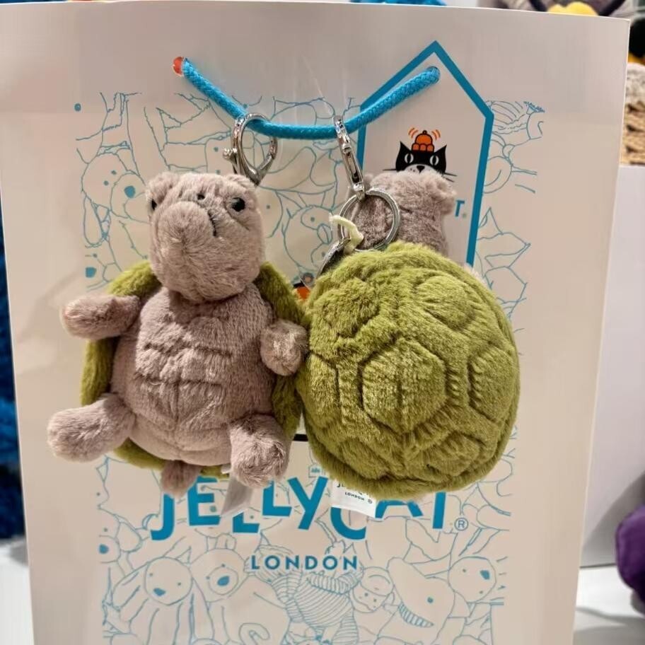 Jellycat Mr Timmy Turtle Plush Keychain Cute Gift for Kids