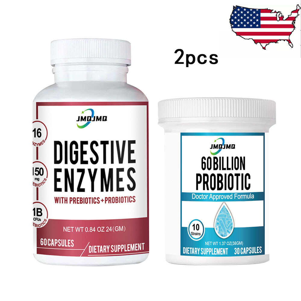 60 Billion Probiotic & Digestive Enzymes Bundle USA SELLER