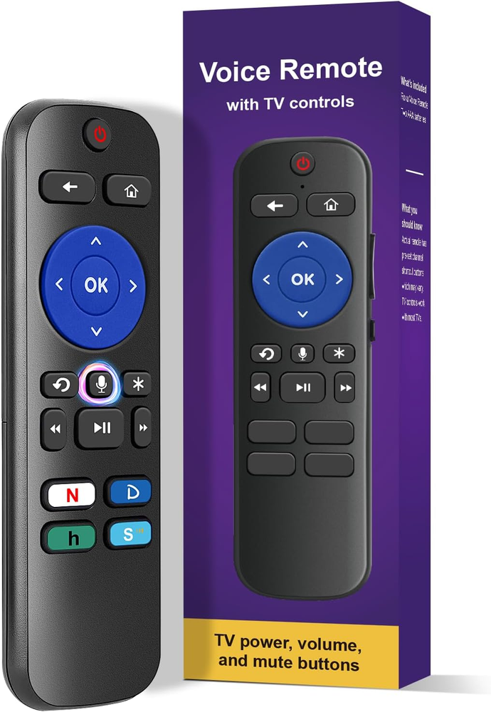 Roku Stick Voice TV Remote Replacement - Compatible with Multiple Devices-image