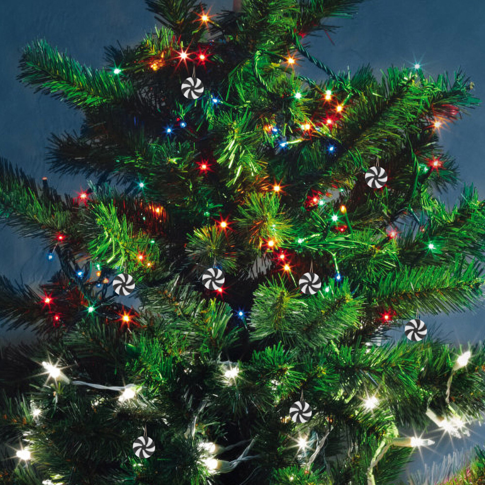 10 Pcs Decorations Black and White Candy Canes Set Christmas Bookcase Long Time