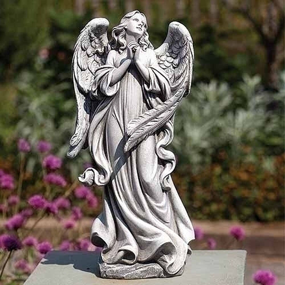 ETHEREAL PRAYING ANGEL GARDEN STATUE